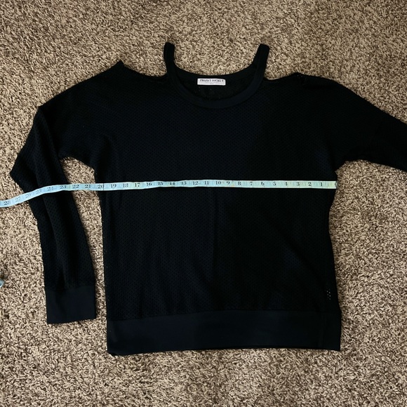Evereve Project Social T Black Mesh Tunic Size Medium - Picture 3 of 7